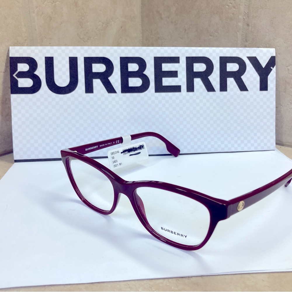 New Burberry Author Bordeaux Optical Eyeglasses BE2346 3403